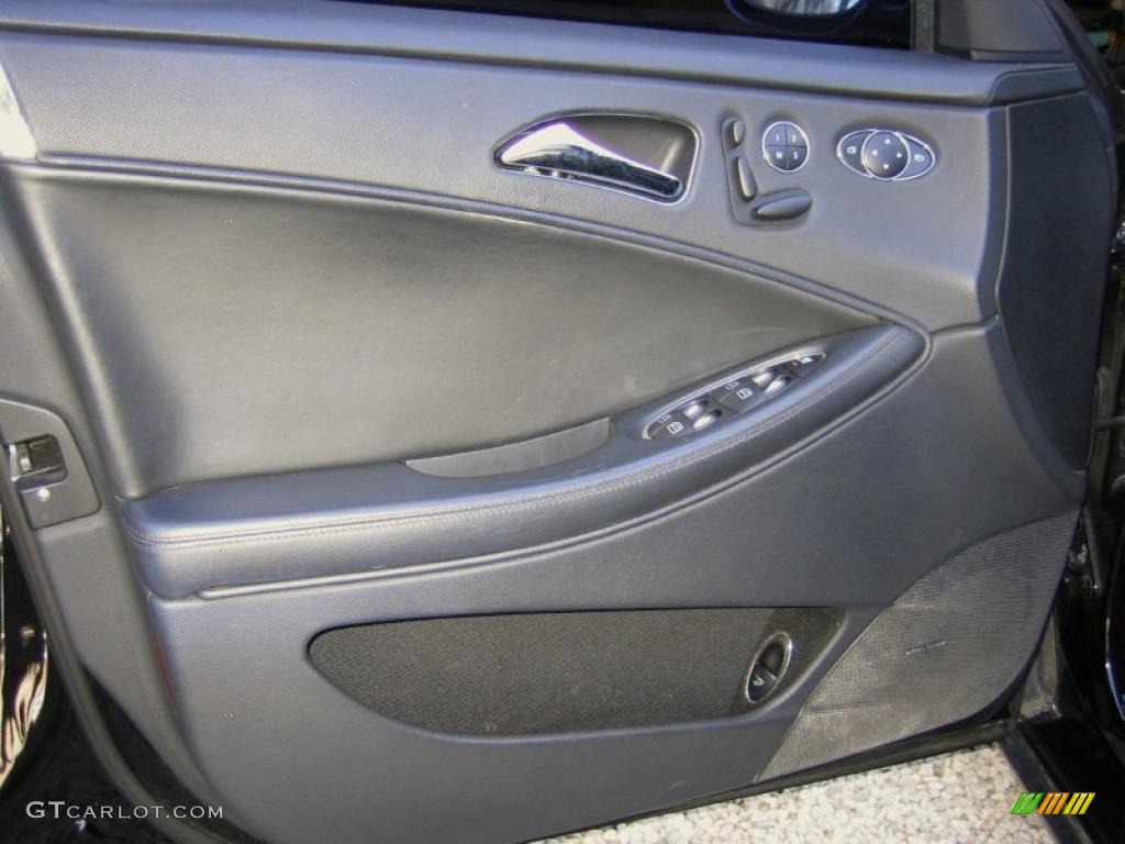 2006 Mercedes-Benz CLS 55 AMG AMG Charcoal Nappa Leather Door Panel Photo #39458486