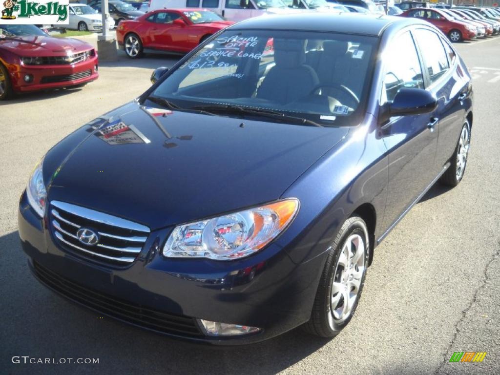 2010 Elantra GLS - Regatta Blue / Gray photo #14