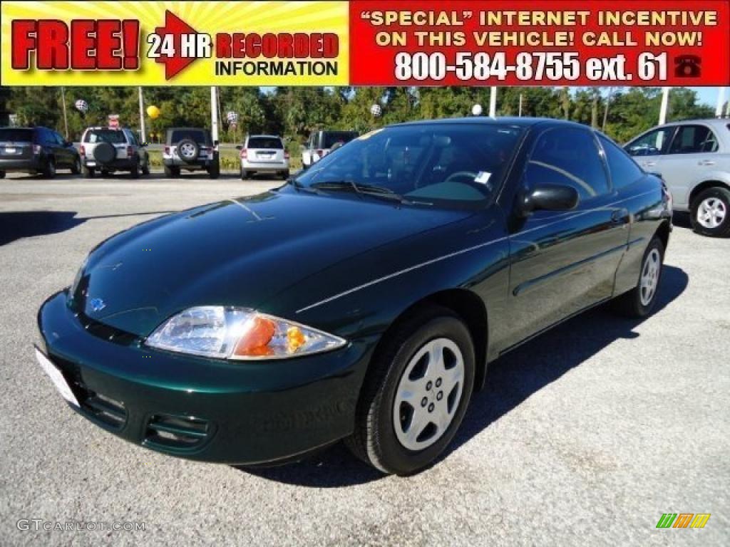 2002 Cavalier LS Coupe - Forest Green Metallic / Graphite photo #1
