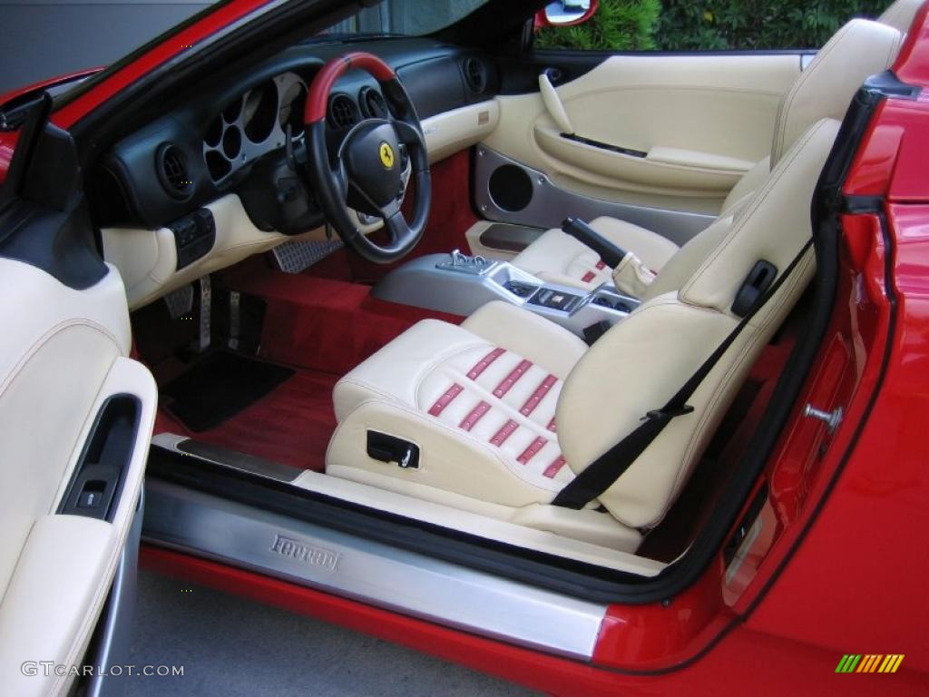 Ivory Interior 2004 Ferrari 360 Spider F1 Photo #39459042
