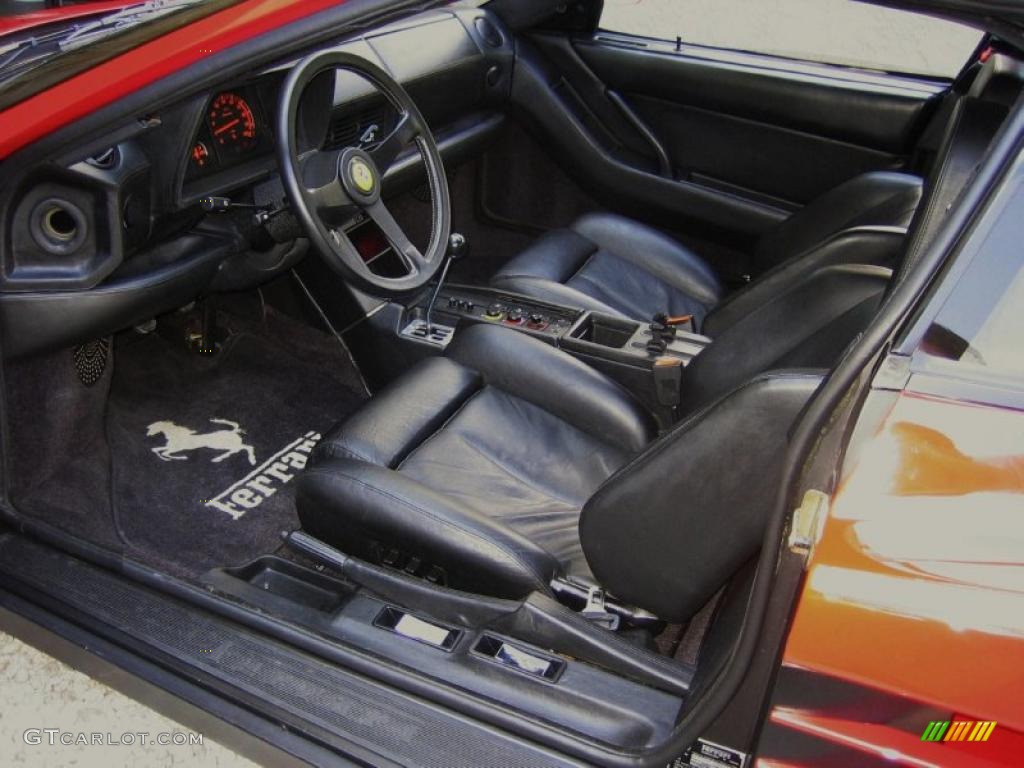 Black Interior 1988 Ferrari Testarossa Standard Testarossa Model Photo #39459798