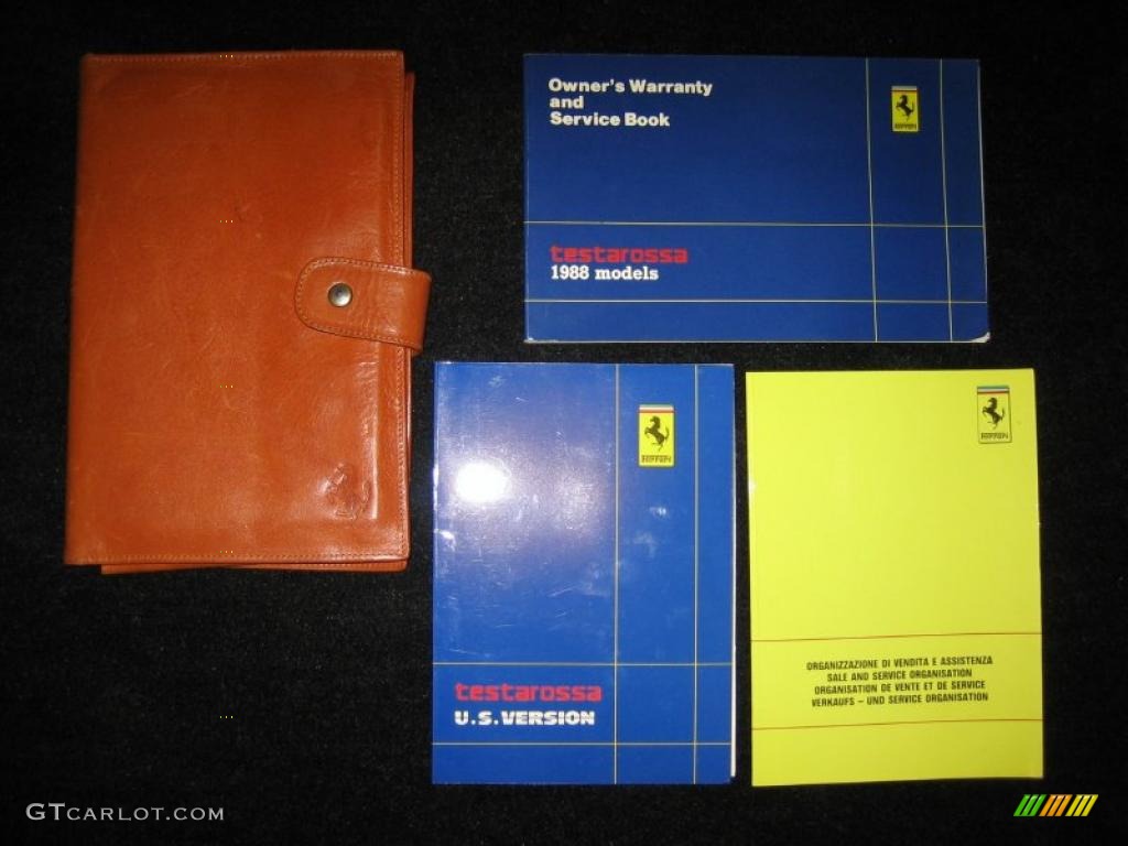 1988 Ferrari Testarossa Standard Testarossa Model Books/Manuals Photo #39460154