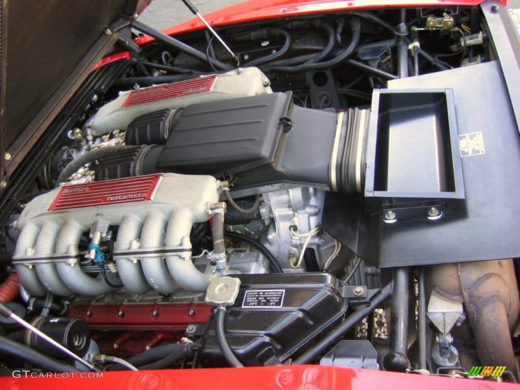 1988 Ferrari Testarossa Standard Testarossa Model 4.9 Liter DOHC 48V Flat 12 Cylinder Engine Photo #39460226