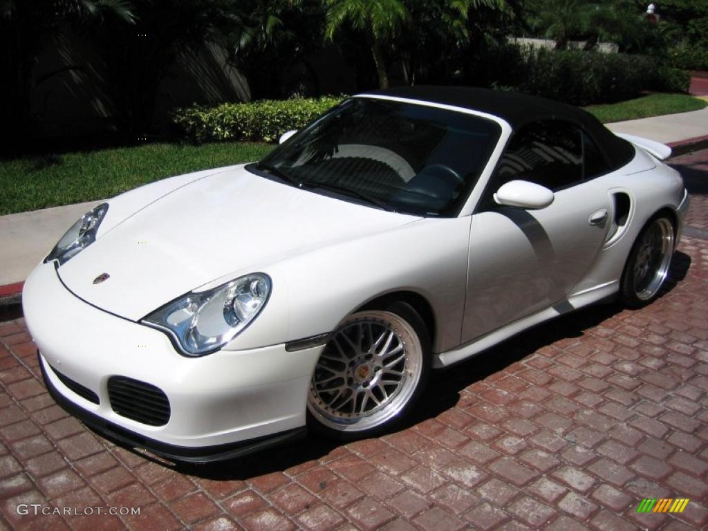 Carrara White 2004 Porsche 911 Turbo Cabriolet Exterior Photo #39460490