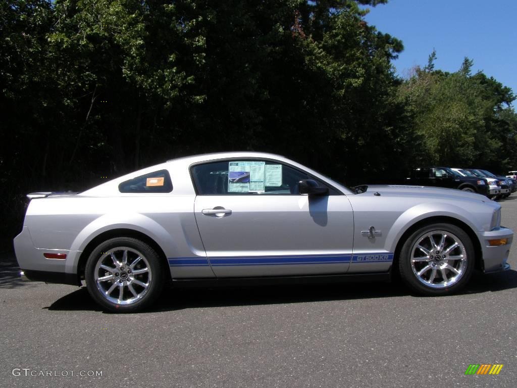 2008 Mustang Shelby GT500KR Coupe - Brilliant Silver Metallic / Black photo #6