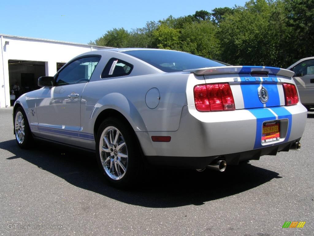 2008 Mustang Shelby GT500KR Coupe - Brilliant Silver Metallic / Black photo #8