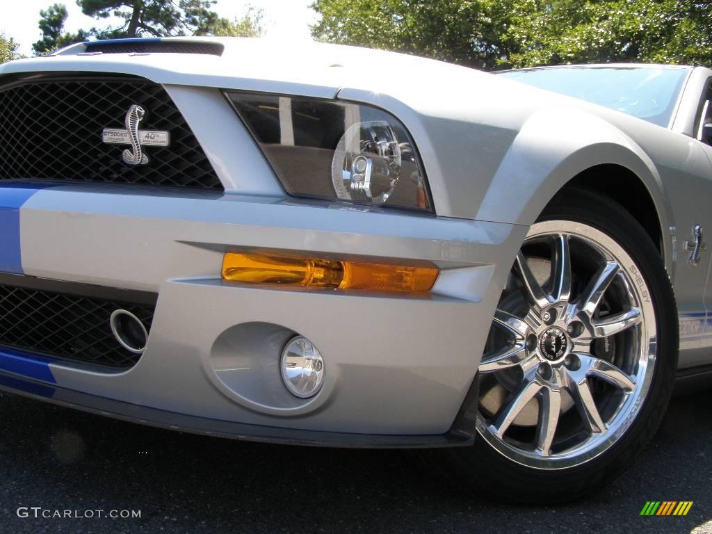 2008 Mustang Shelby GT500KR Coupe - Brilliant Silver Metallic / Black photo #18