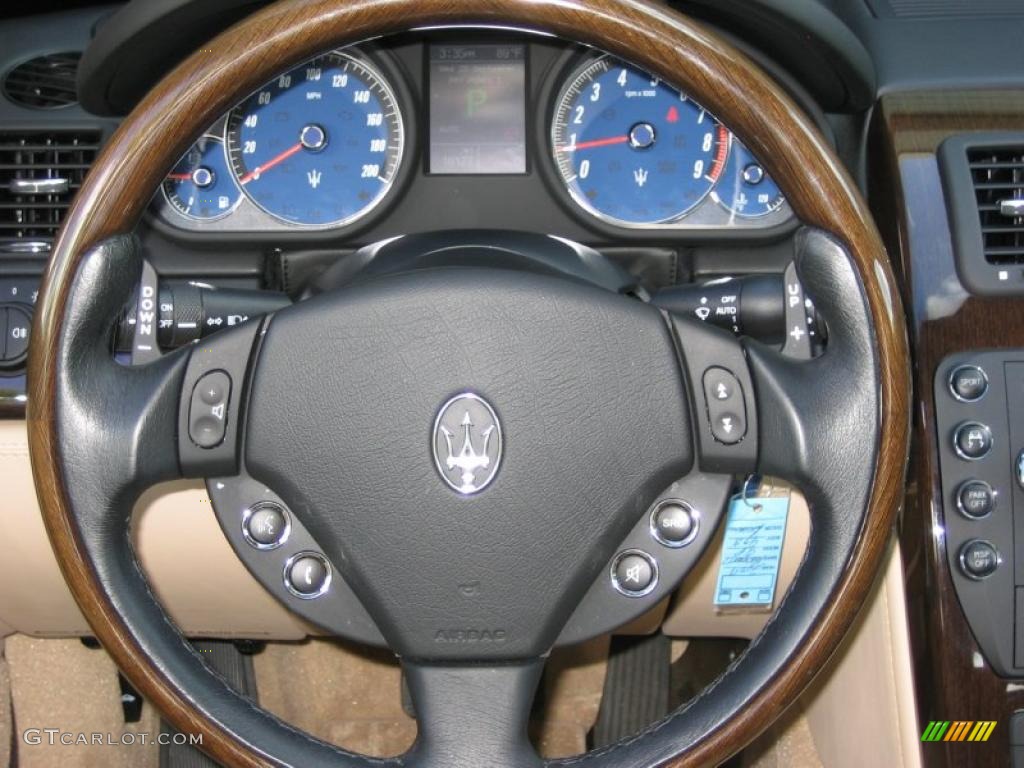 2009 Maserati Quattroporte S Sabbia Steering Wheel Photo #39466282