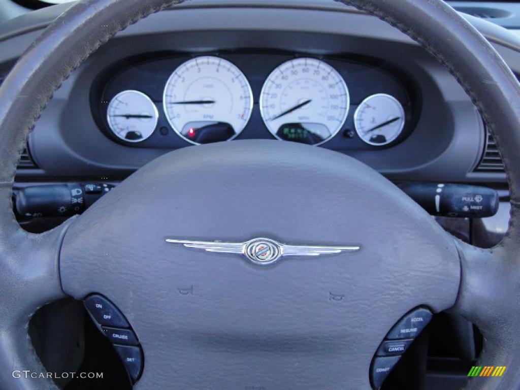 2006 Chrysler Sebring Limited Convertible Light Taupe Steering Wheel Photo #39468630