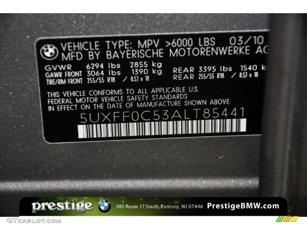 2010 X5 xDrive35d - Space Grey Metallic / Black photo #13
