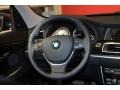 2010 BMW 5 Series Black Interior Steering Wheel Photo