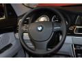 2010 BMW 5 Series Everest Gray Dakota Leather Interior Steering Wheel Photo