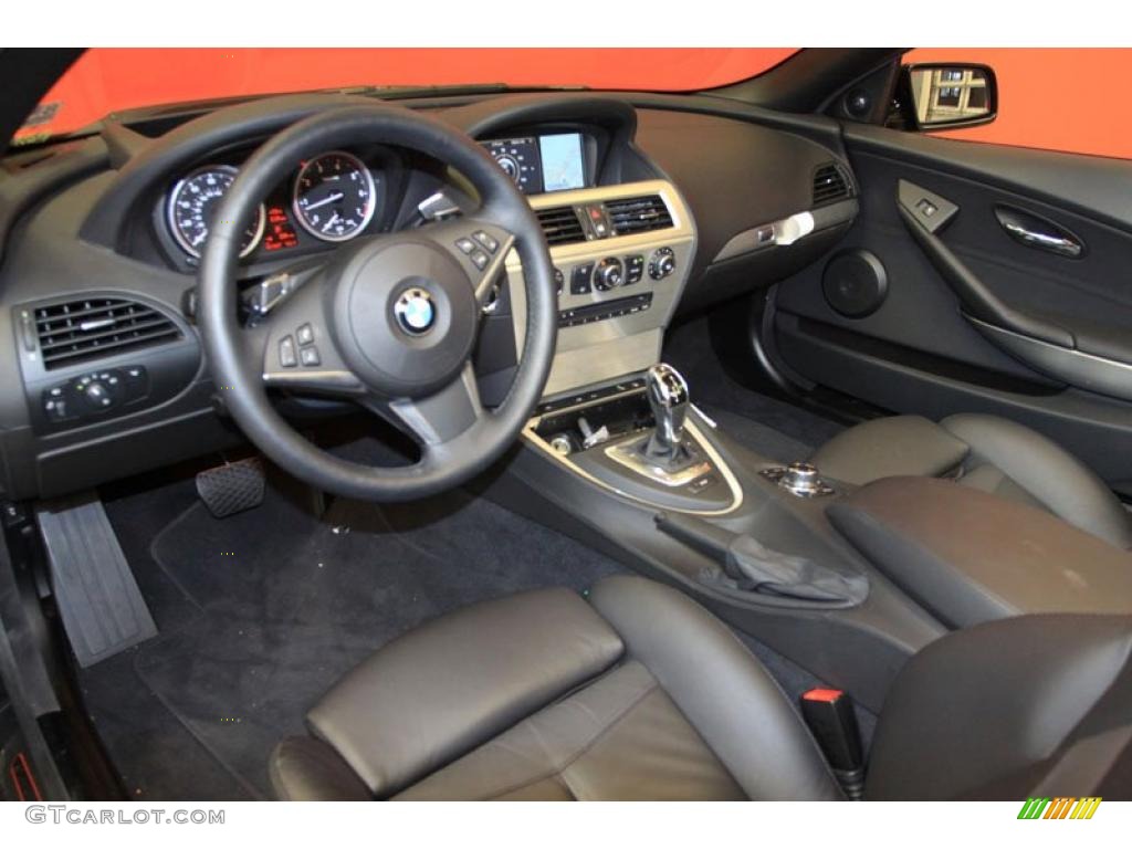 Black Interior 2010 BMW 6 Series 650i Convertible Photo #39472770