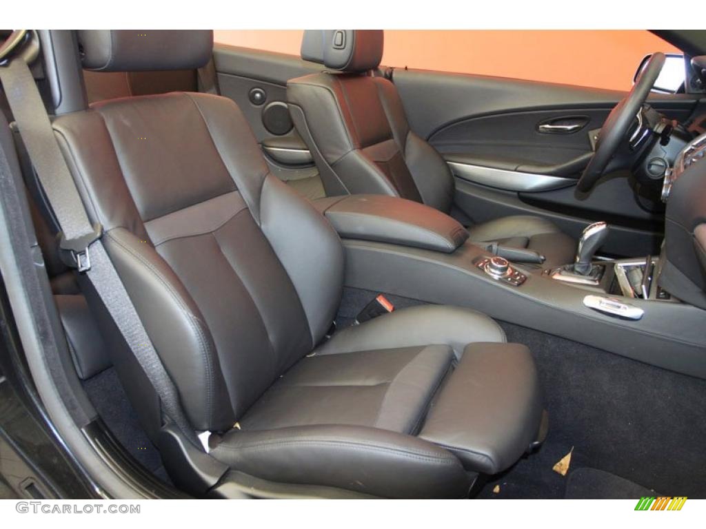 Black Interior 2010 BMW 6 Series 650i Convertible Photo #39472846