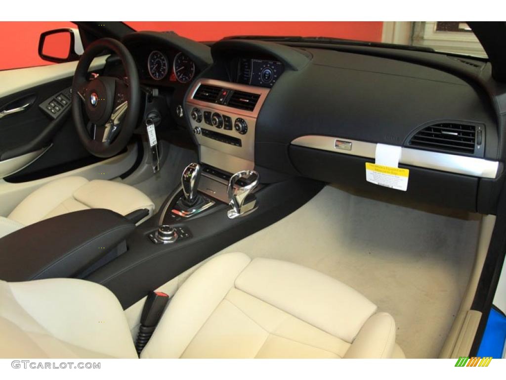 2010 BMW 6 Series 650i Convertible Cream Beige Dashboard Photo #39473050