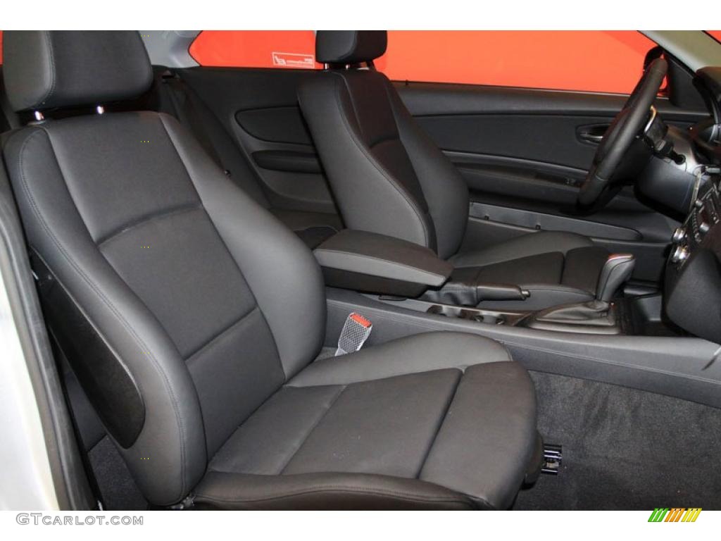 Black Interior 2010 BMW 1 Series 128i Coupe Photo #39473534