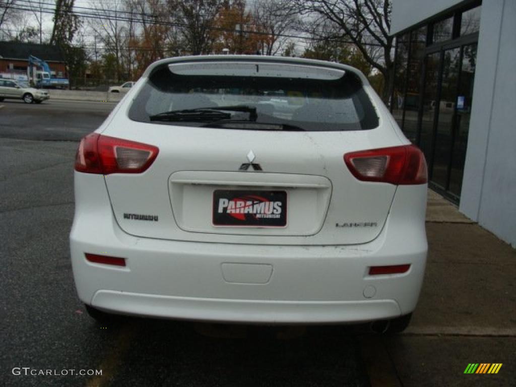2010 Lancer Sportback GTS - Wicked White Metallic / Black photo #5