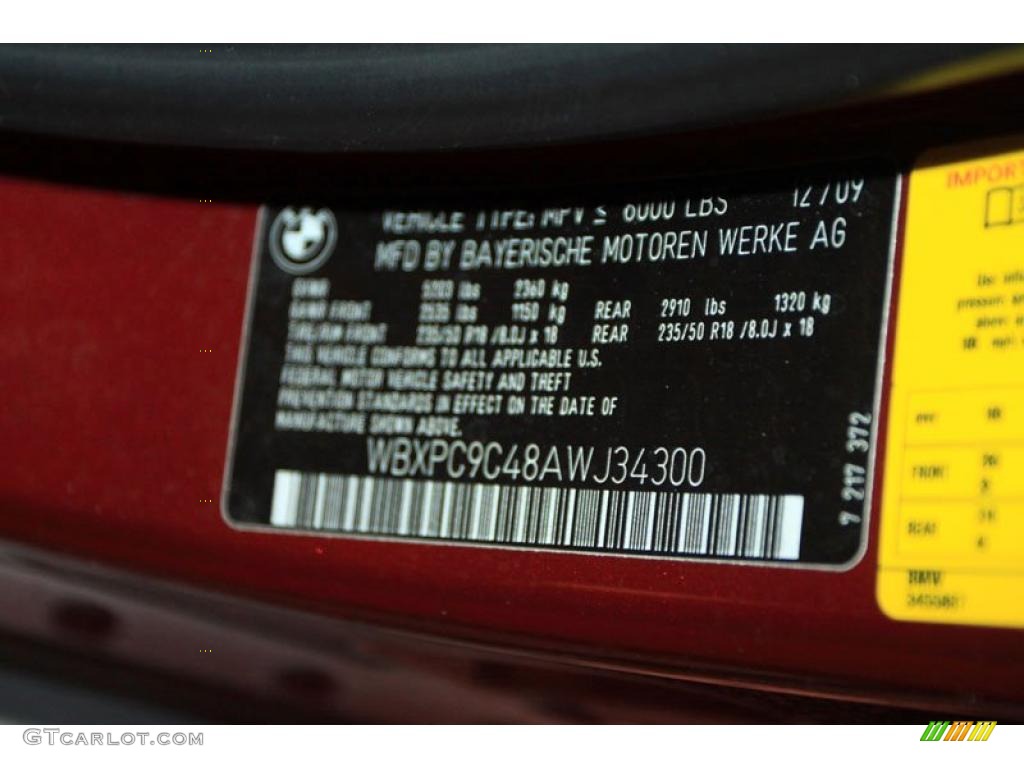 2010 X3 xDrive30i - Vermilion Red Metallic / Black photo #7