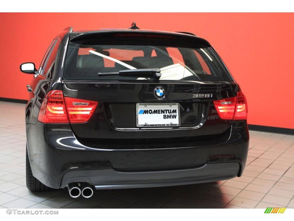 2011 3 Series 328i Sports Wagon - Black Sapphire Metallic / Oyster/Black Dakota Leather photo #13