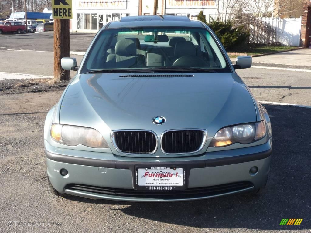 2002 3 Series 325i Sedan - Grey Green Metallic / Grey photo #10