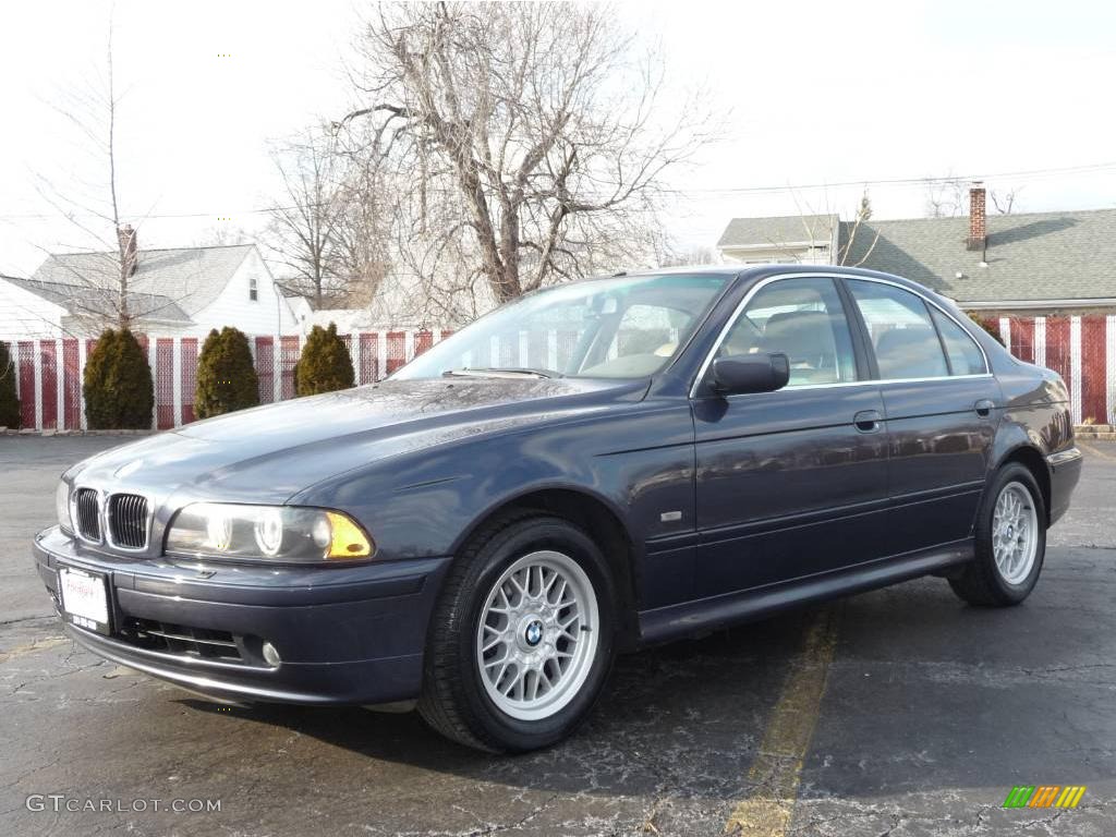 2002 5 Series 525i Sedan - Toledo Blue Metallic / Sand photo #1