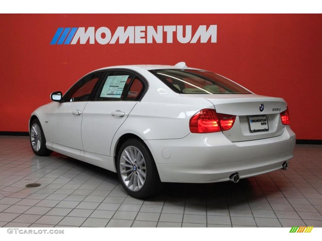 2011 3 Series 335d Sedan - Alpine White / Beige photo #3