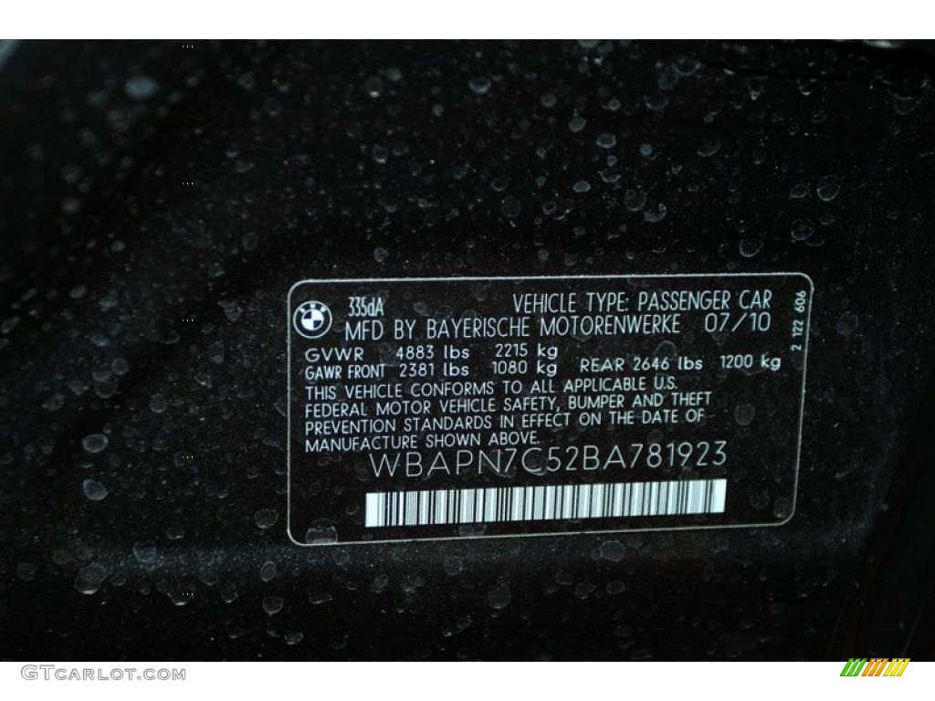 2011 3 Series 335d Sedan - Black Sapphire Metallic / Black photo #7