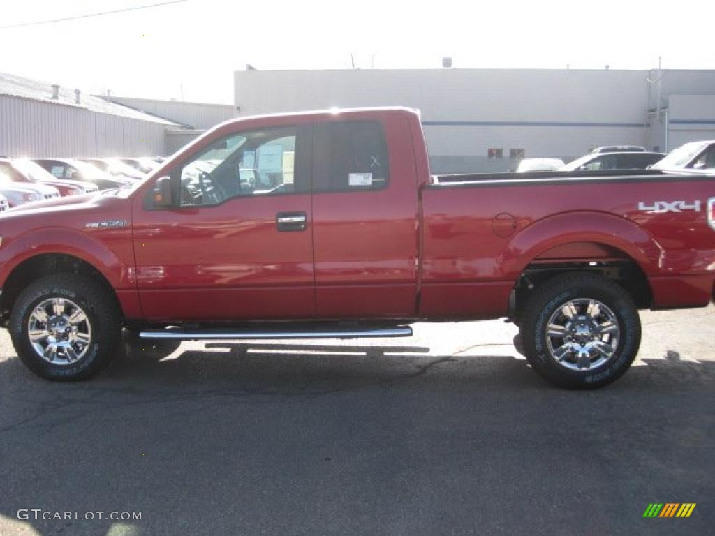 2010 F150 XLT SuperCab 4x4 - Red Candy Metallic / Medium Stone photo #1