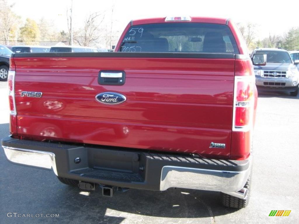 2010 F150 XLT SuperCab 4x4 - Red Candy Metallic / Medium Stone photo #5
