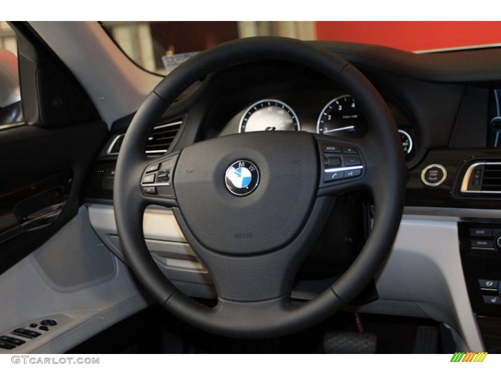 2011 BMW 7 Series 740Li Sedan Oyster/Black Steering Wheel Photo #39477758