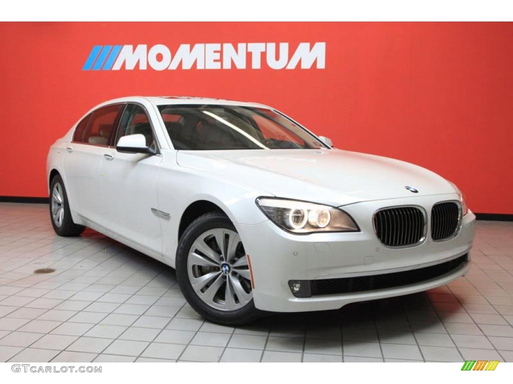 2011 7 Series 740Li Sedan - Mineral White Metallic / Oyster/Black photo #1