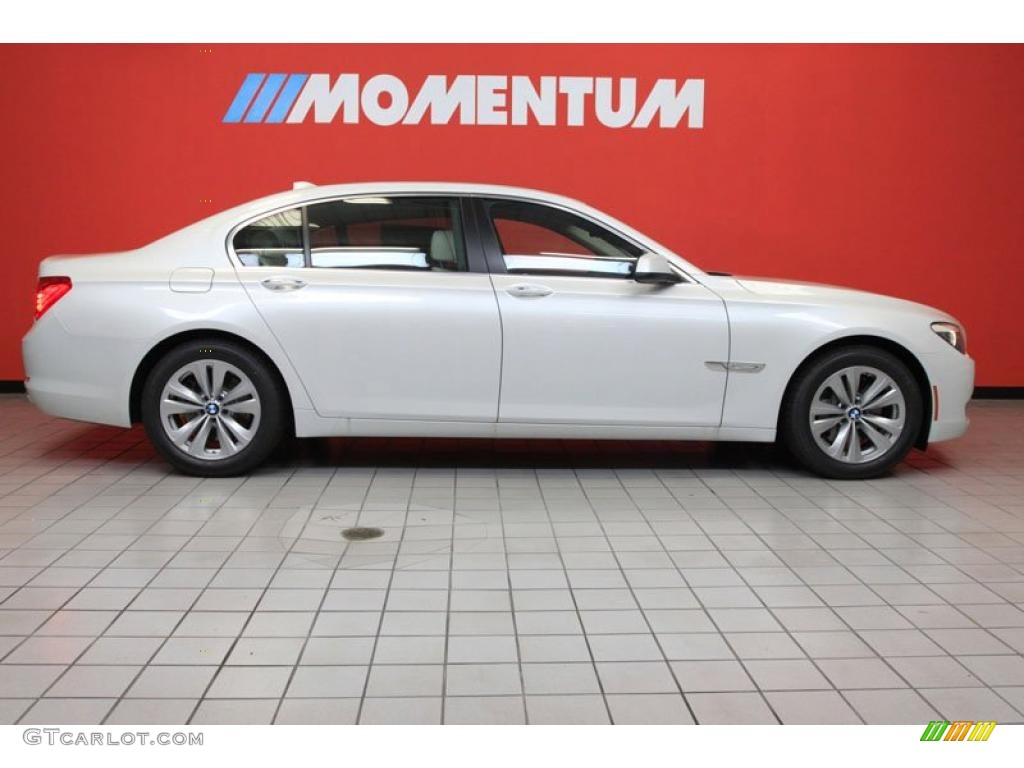 2011 7 Series 740Li Sedan - Mineral White Metallic / Oyster/Black photo #2