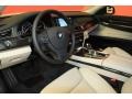 Oyster/Black 2011 BMW 7 Series 740Li Sedan Interior Color