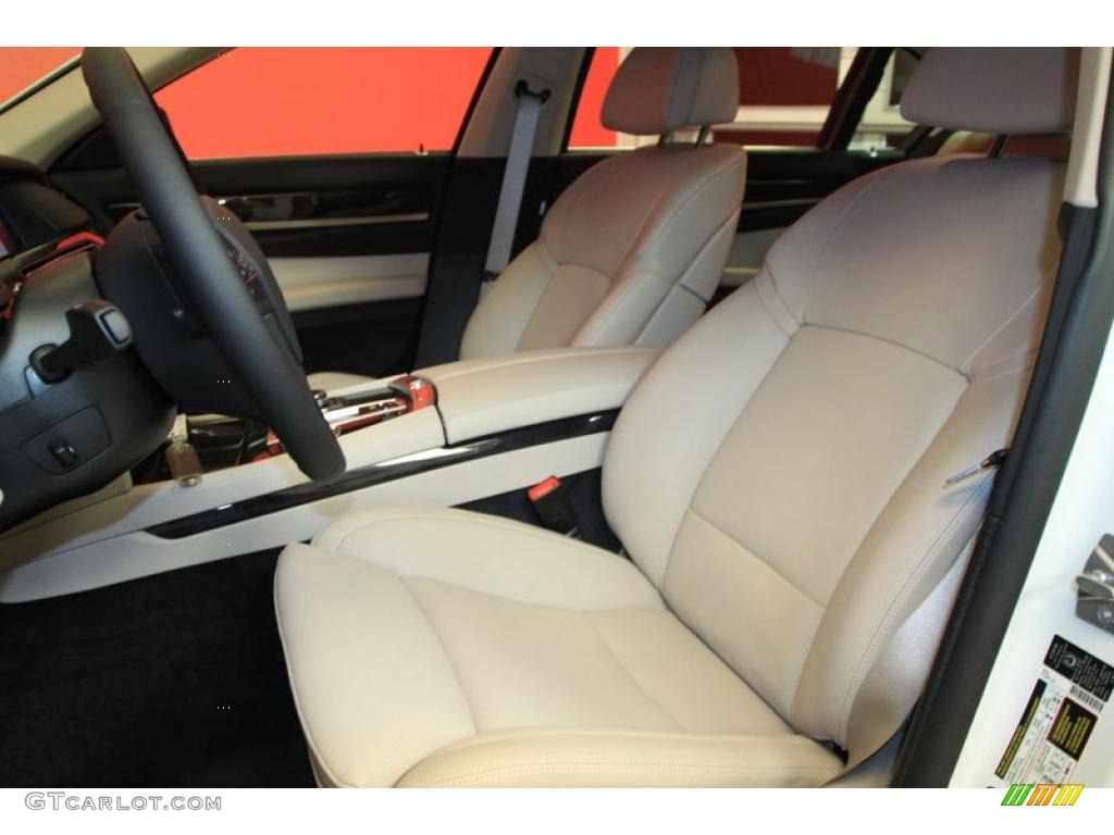 Oyster/Black Interior 2011 BMW 7 Series 740Li Sedan Photo #39478098