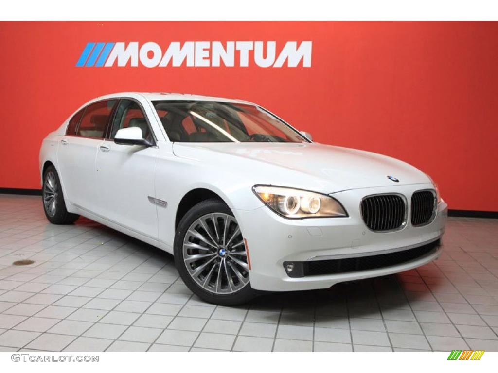 2011 7 Series 740Li Sedan - Mineral White Metallic / Oyster/Black photo #1