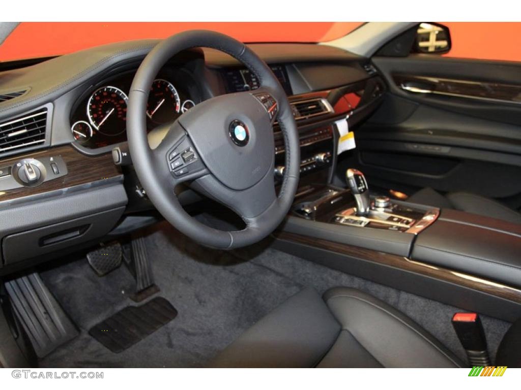 Black Interior 2011 BMW 7 Series 740i Sedan Photo #39479278