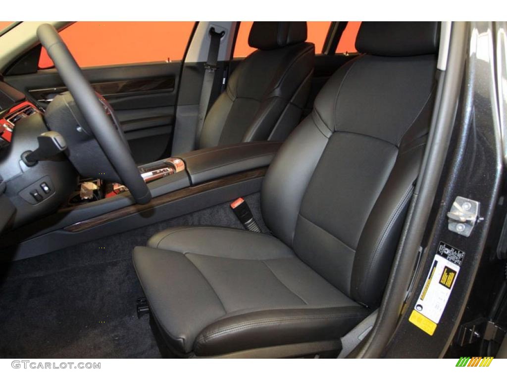 Black Interior 2011 BMW 7 Series 740i Sedan Photo #39479294