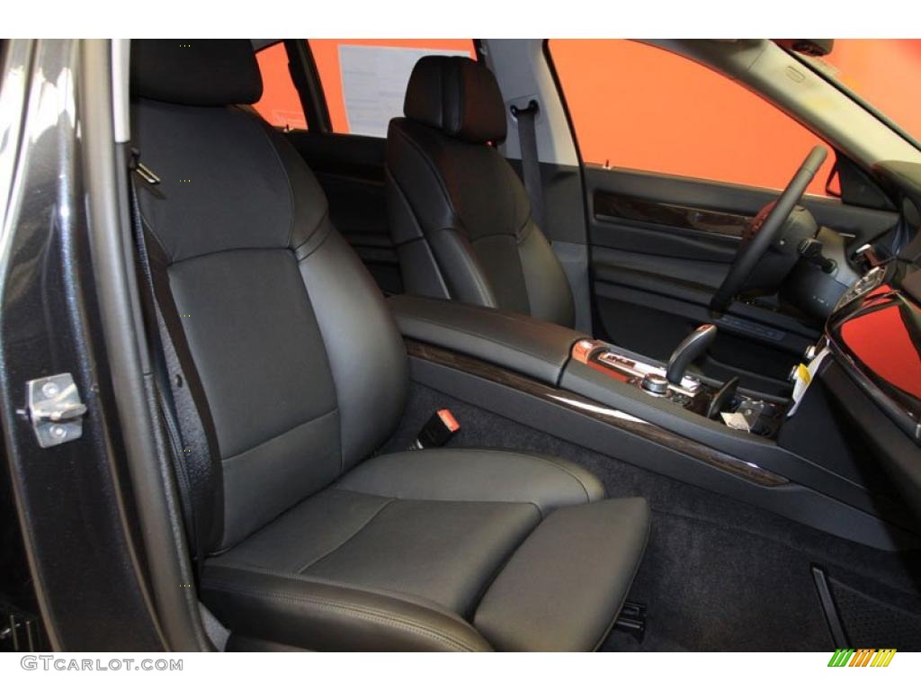 Black Interior 2011 BMW 7 Series 740i Sedan Photo #39479334