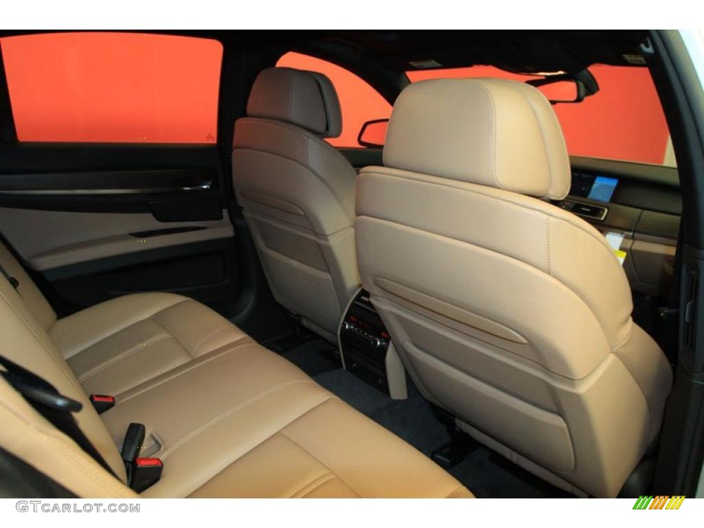 Saddle/Black Nappa Leather Interior 2011 BMW 7 Series 750i Sedan Photo #39480778