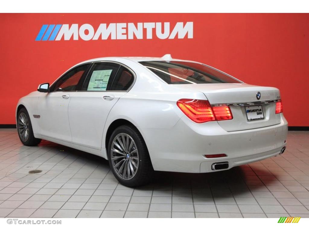 2011 7 Series 750i Sedan - Mineral White Metallic / Black photo #3