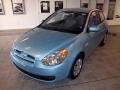 Ice Blue 2011 Hyundai Accent GS 3 Door Exterior