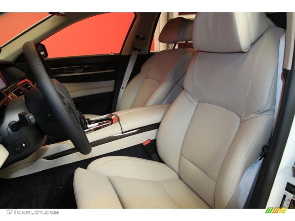2011 7 Series 750Li Sedan - Mineral White Metallic / Oyster/Black photo #5