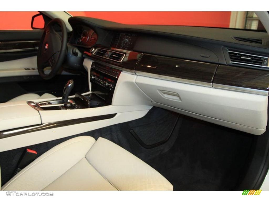 2011 7 Series 750Li Sedan - Mineral White Metallic / Oyster/Black photo #8