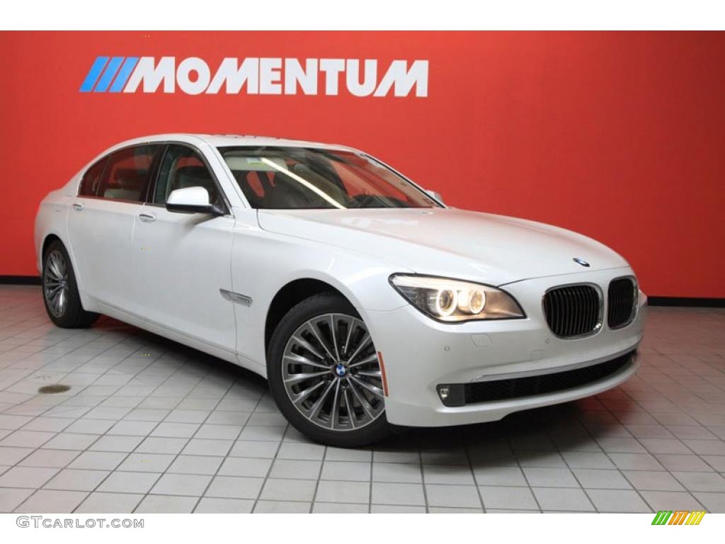 2011 7 Series 750Li Sedan - Mineral White Metallic / Oyster/Black photo #1