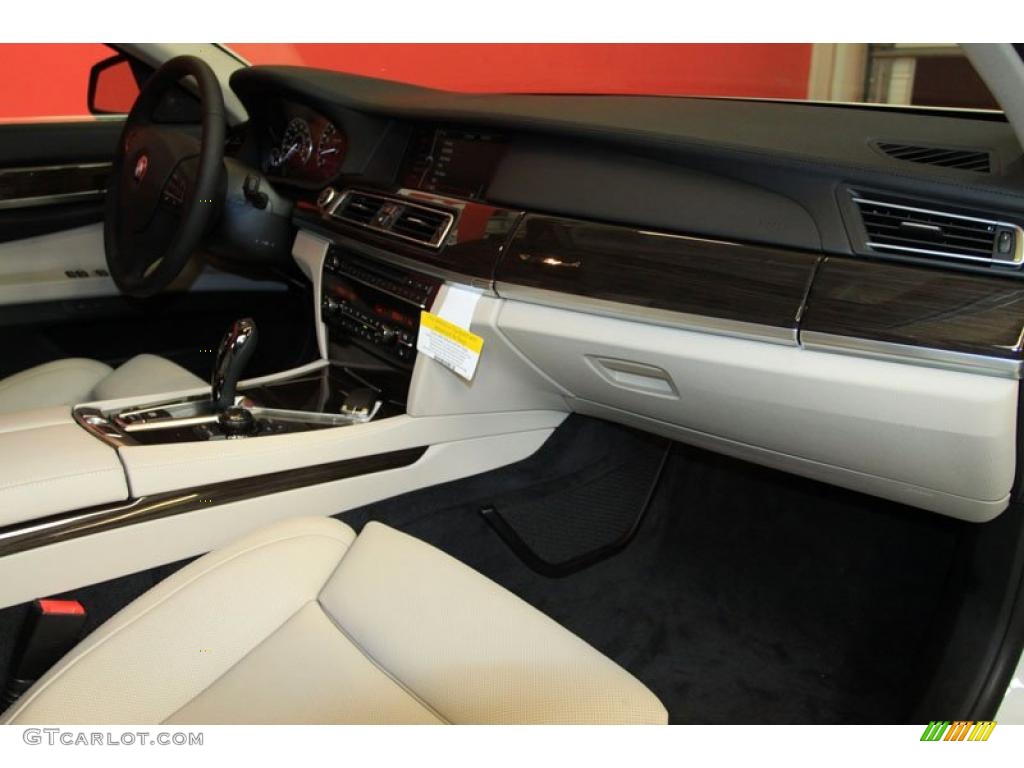 2011 7 Series 750Li Sedan - Mineral White Metallic / Oyster/Black photo #8