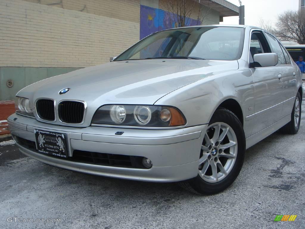 2003 5 Series 525i Sedan - Titanium Silver Metallic / Grey photo #1