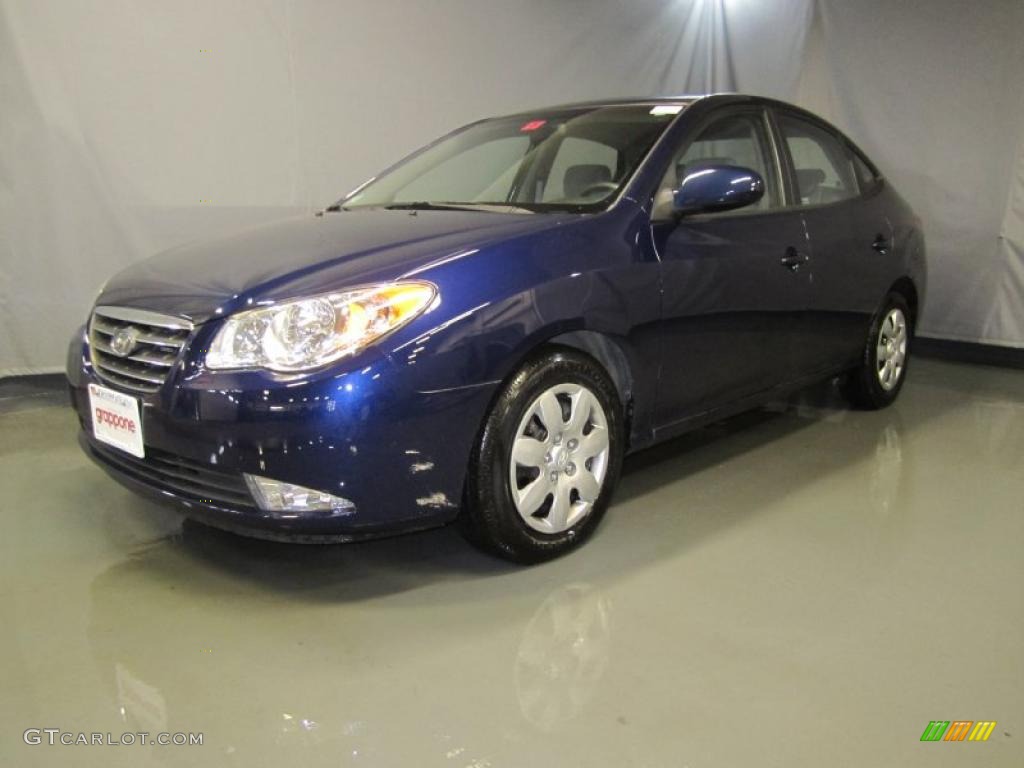 2009 Elantra GLS Sedan - Regatta Blue / Gray photo #1