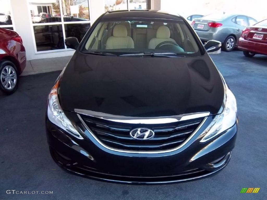 2011 Sonata GLS - Midnight Black / Camel photo #3