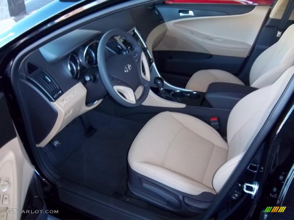2011 Sonata GLS - Midnight Black / Camel photo #12