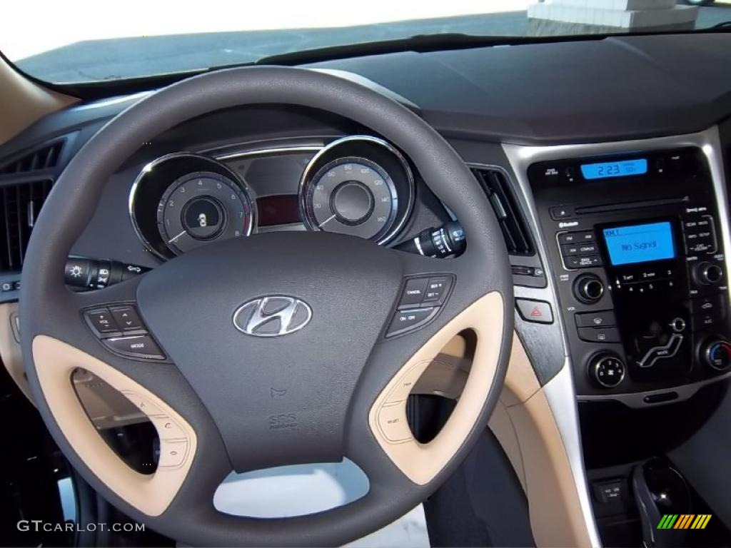 2011 Sonata GLS - Midnight Black / Camel photo #24